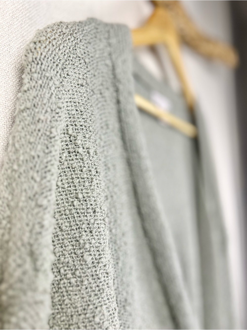 Sincerely Jules Sage Green Textured Cardigan Sweater | Slouchy Cozy Knit Medium - Picture 5 of 8